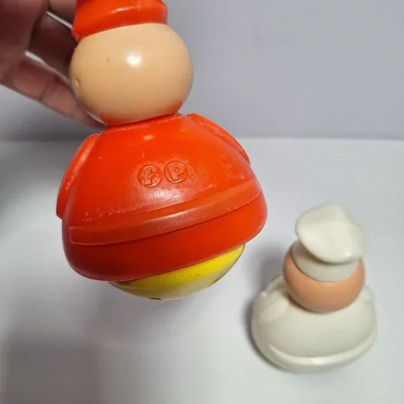 1970s Baker Candlestick Maker 3 Men In A Tub Roly Poly Lot Fisher Price Vintage - Picture 11 of 16